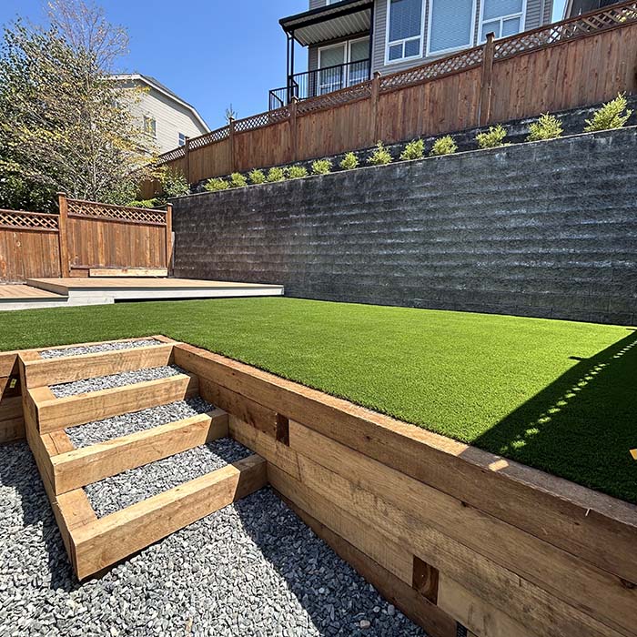 wood walls in backyard