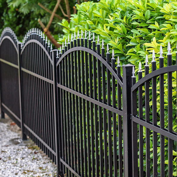 black metal fence