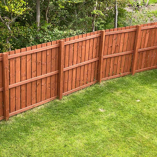 Wooden garden fence